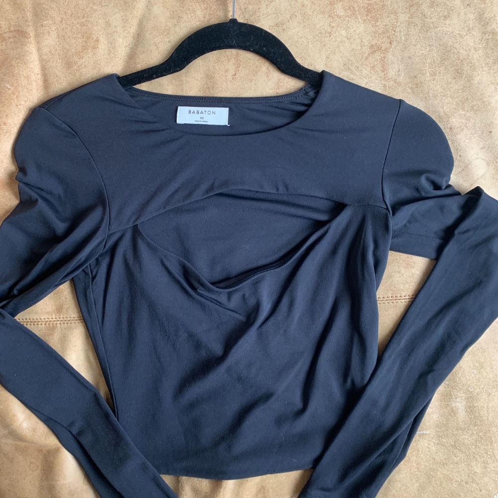 BABATON Aritzia cut-out long sleeve top